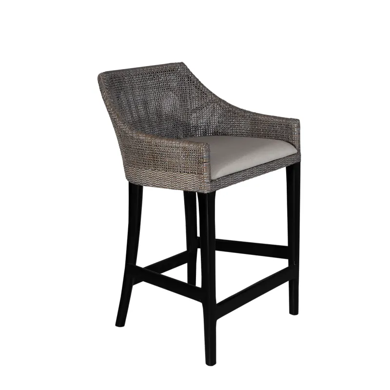 CR Tennessee Timber Frame Rattan Counter Stool