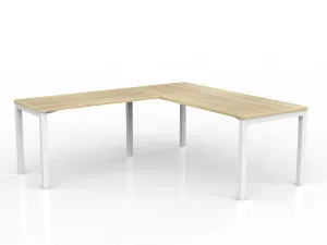 OL Axis Melamine Top Metal Frame Office Desk with Return thumbnail 18