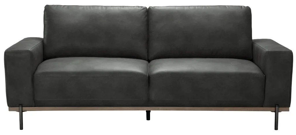 VI Panama Fabric 2 Seater Sofa - Black Blue