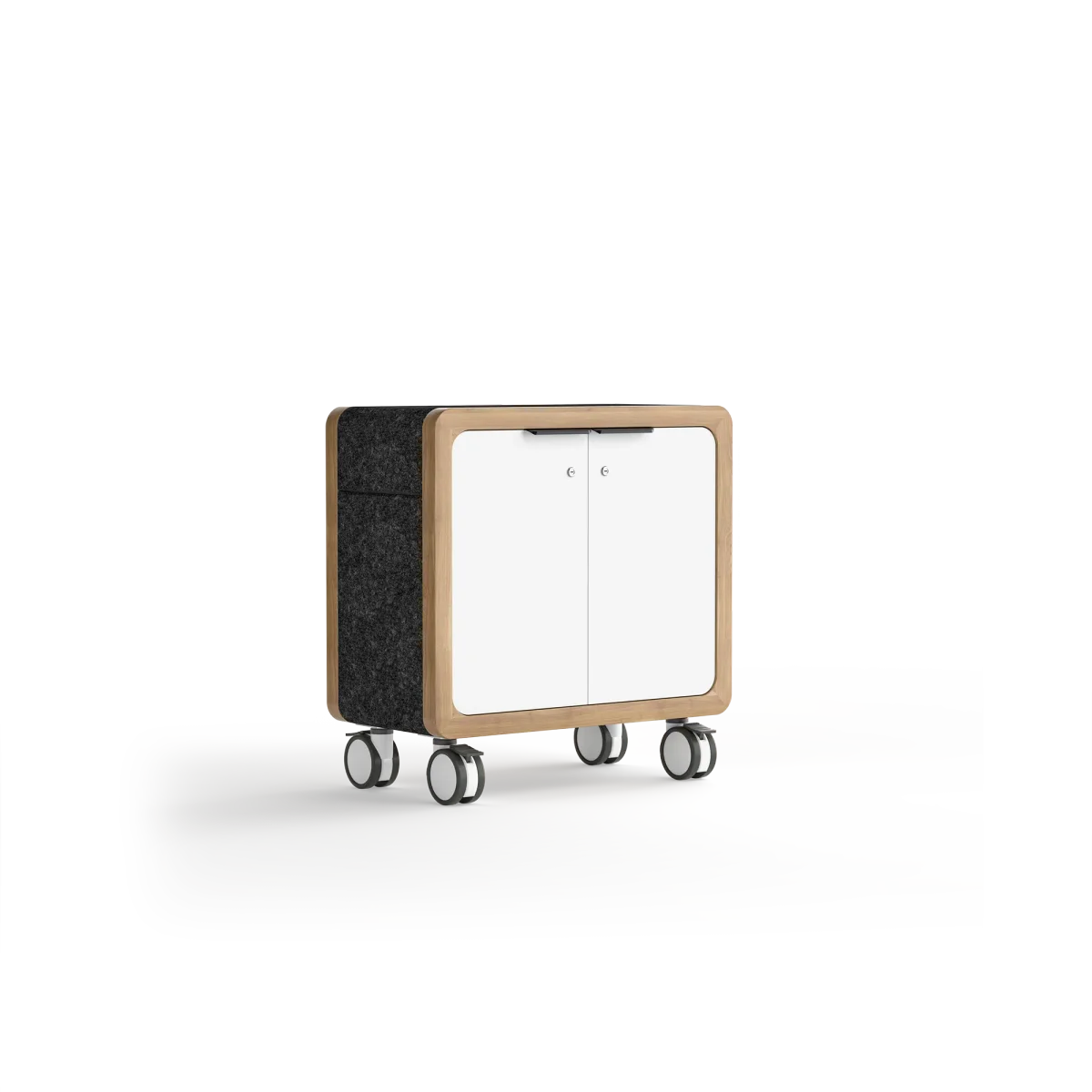 OL Rover 2 Door Mobile Credenza with Acoustic Pinnable Board
