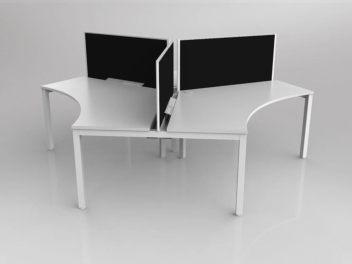 OL Axis 3 User 120° Workstation with Screen - Splice Fabric