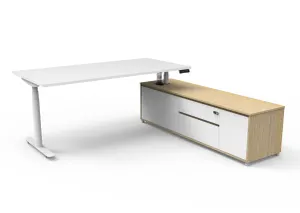 RL Halo Plus Height Adjustable Executive Desk with Return Cabinet thumbnail 15